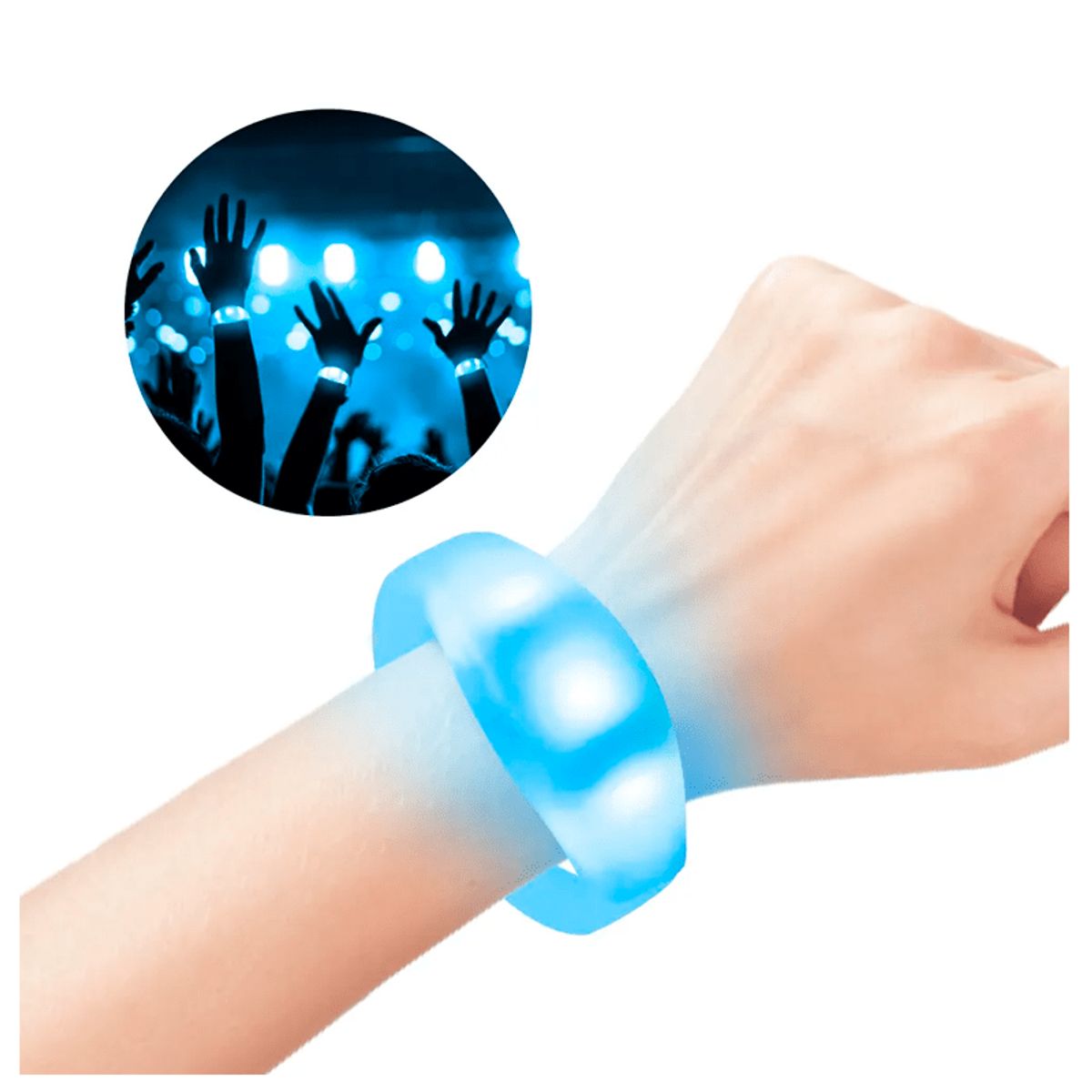 GENERICO - Pulsera o brazalete de silicona luz led // 3 unds