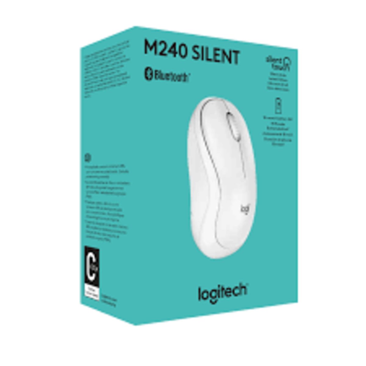 LOGITECH - MOUSE LOGITECH SILENT M240 910-007116 WIRELESS  BLUETOOTH WHITE