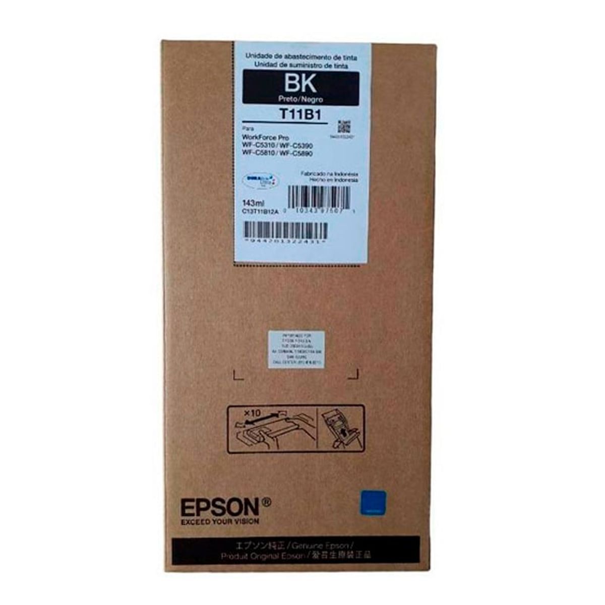 EPSON - Tinta Epson T11B120 Negro XL WF C5810 C5890 10K Páginas