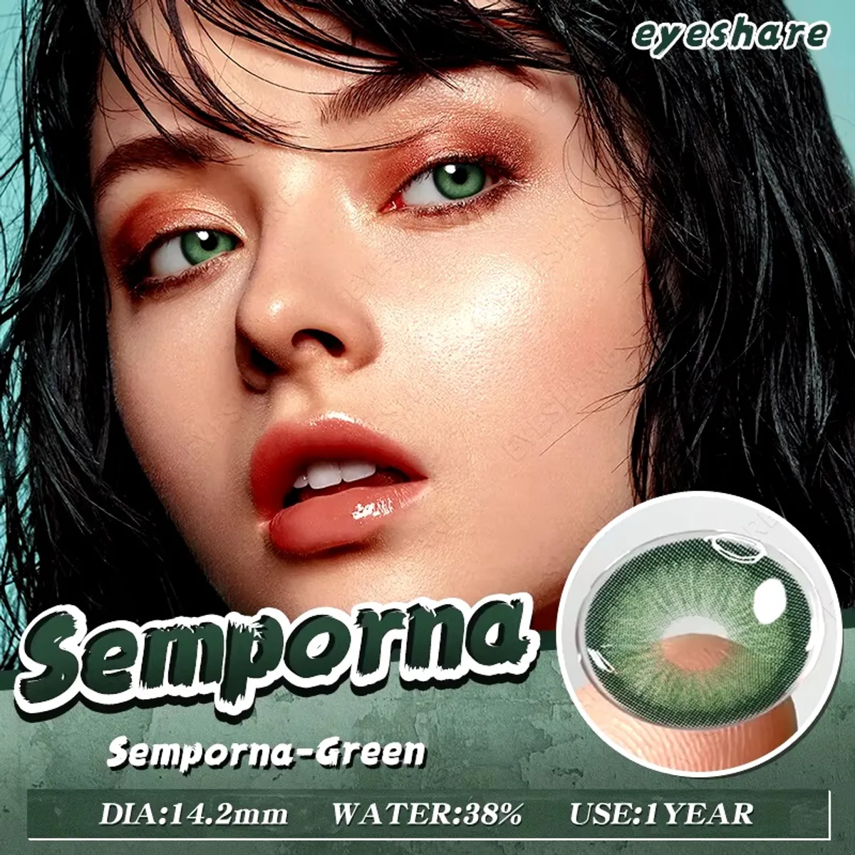 GENERICO - Lentes de contacto de colores EYESHARE - Color Green - Verde