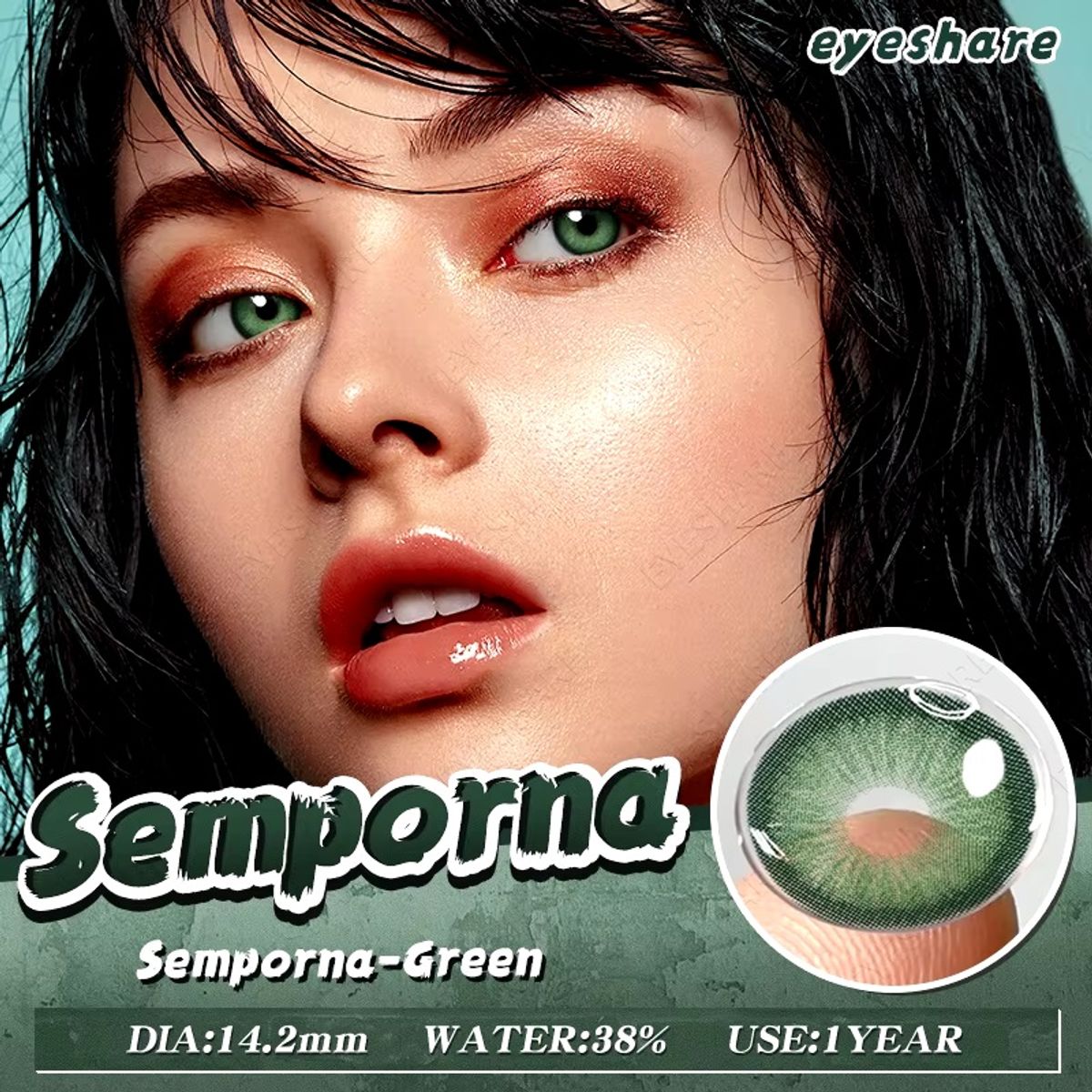 GENERICO - Lentes de contacto de colores EYESHARE - Color Green - Verde