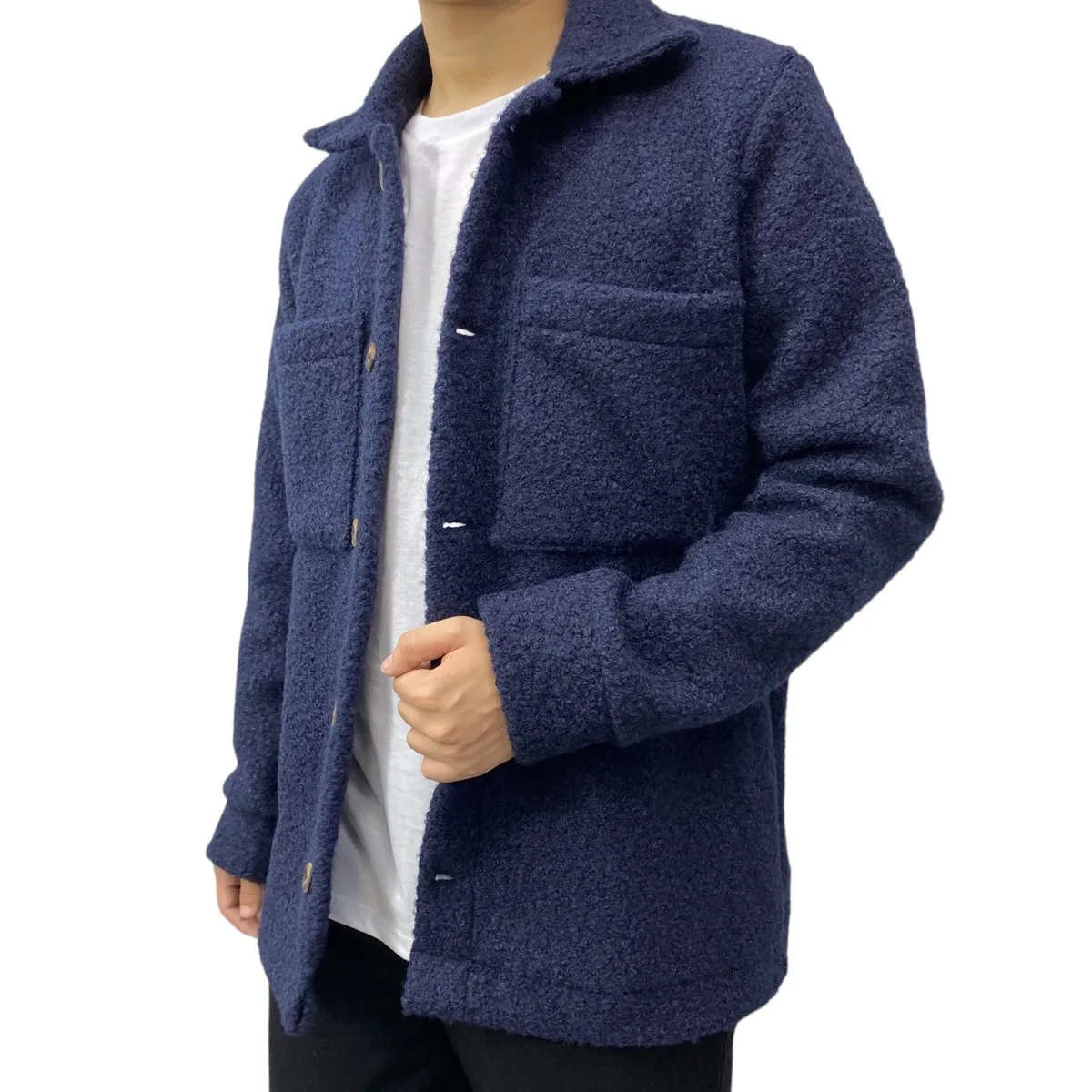 ABORIGEN - Casaca Teddy Azul de Hombre - Aborigen