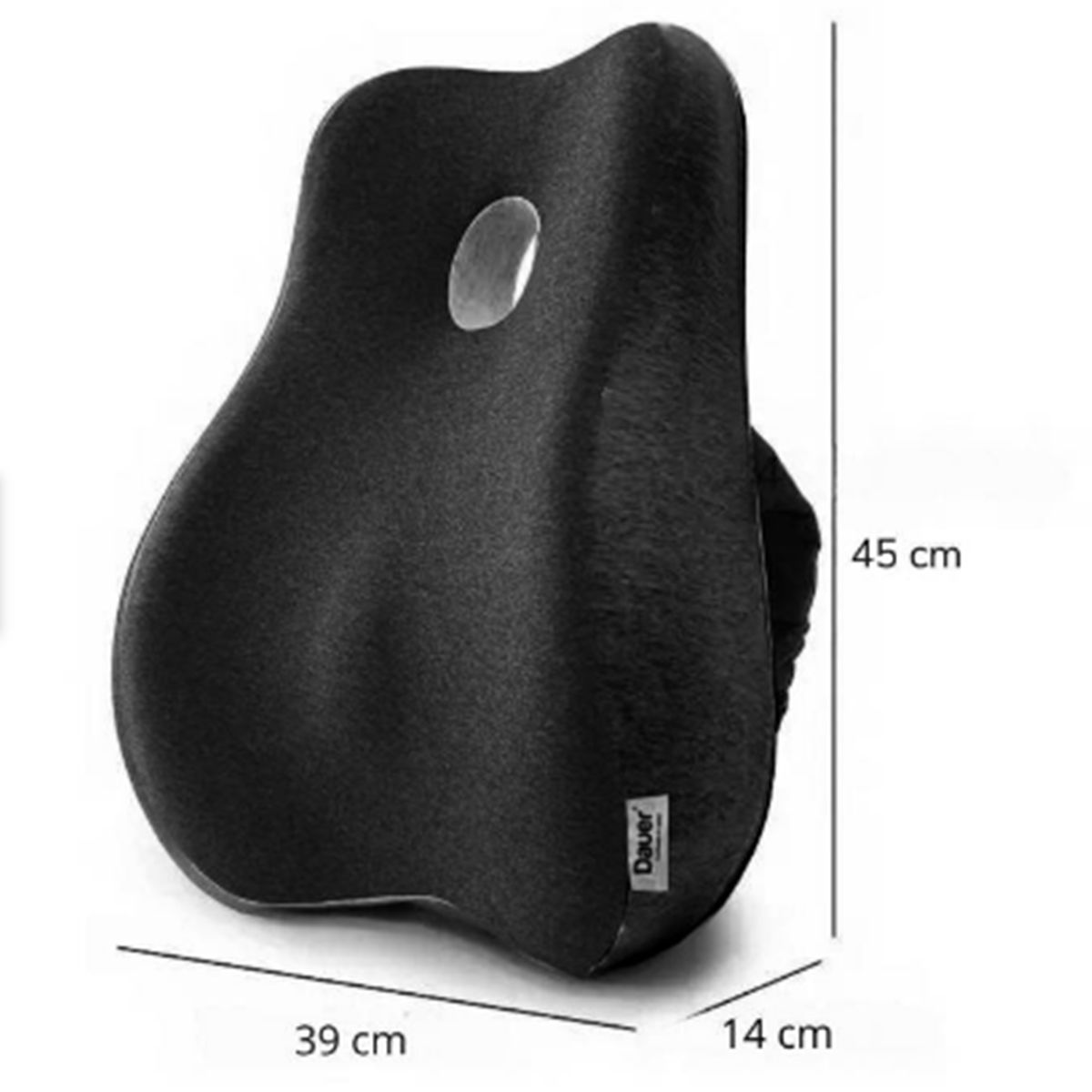 DAUER - Cojin Respaldar 3D Memory Foam de Bambú Negro para Silla