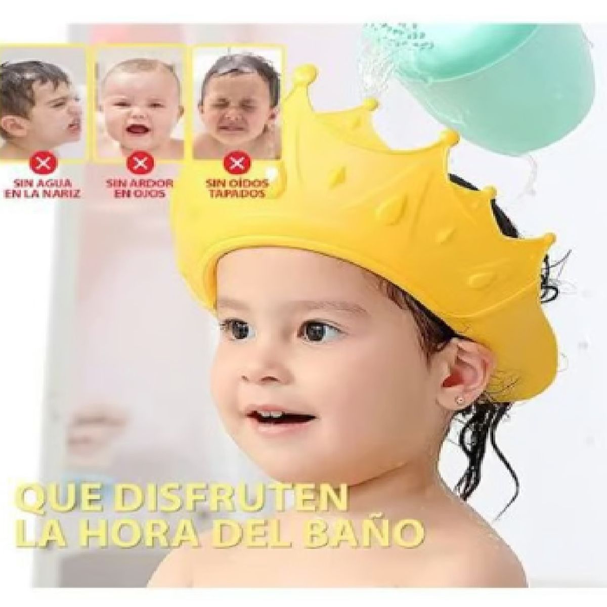 GENERICO - Gorro protector de baño - ducha para bebe