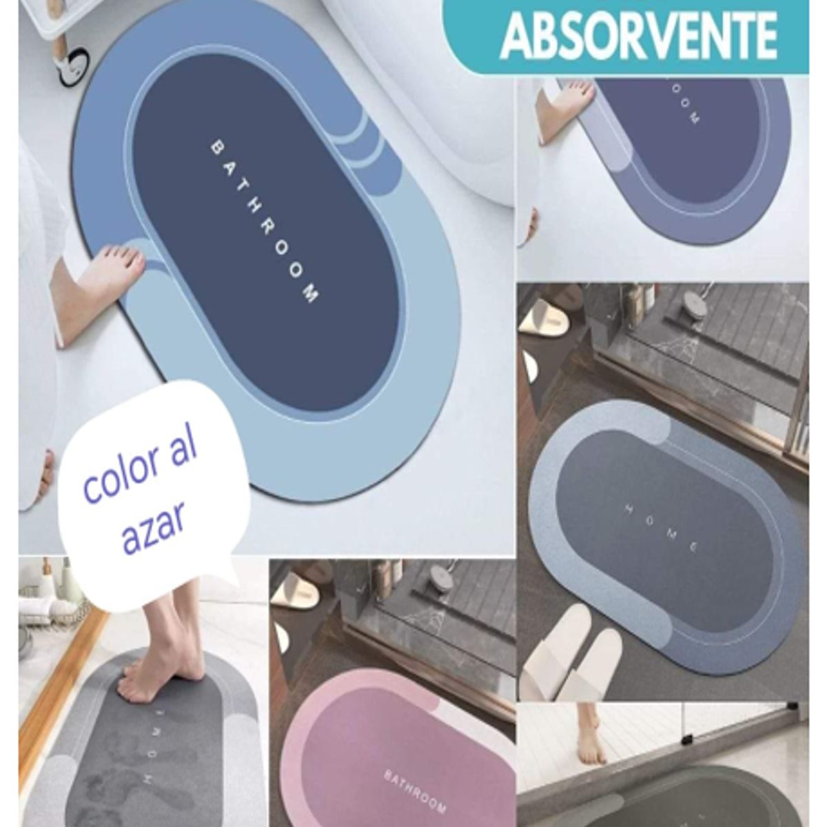 GENERICO - Piso Alfombra Absorbente de Secado Rápido Antideslizante