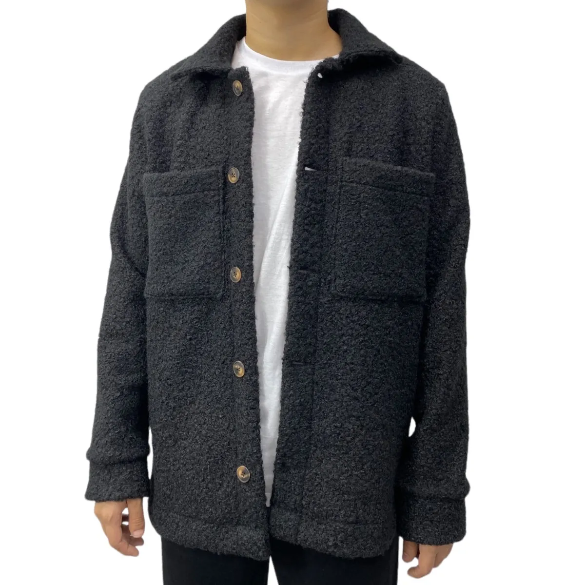 ABORIGEN - Casaca Teddy Negro de Hombre - Aborigen