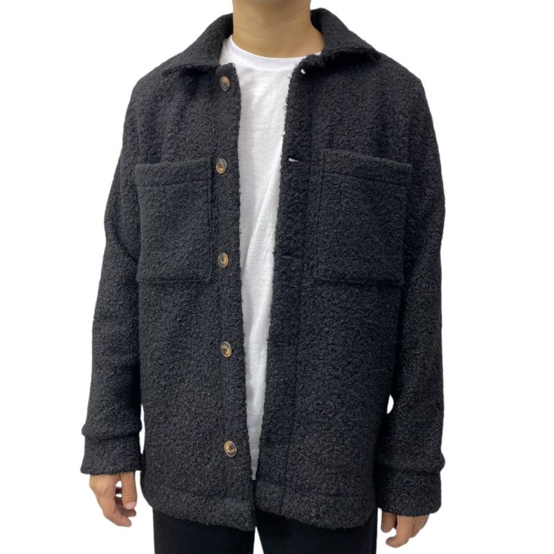 ABORIGEN - Casaca Teddy Negro de Hombre - Aborigen