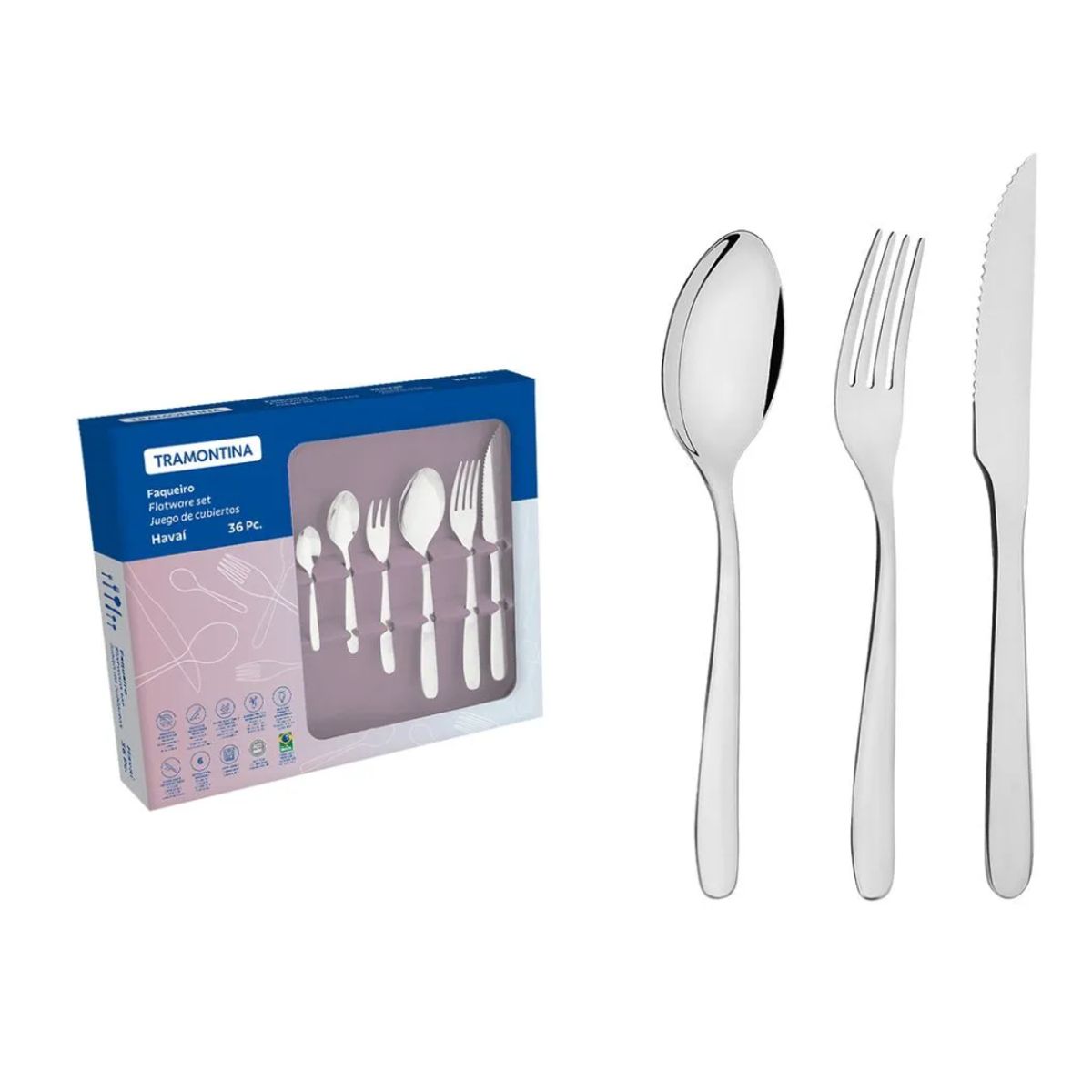 TRAMONTINA - Juego De Cubiertos 36Pzas. Havai - 10390057