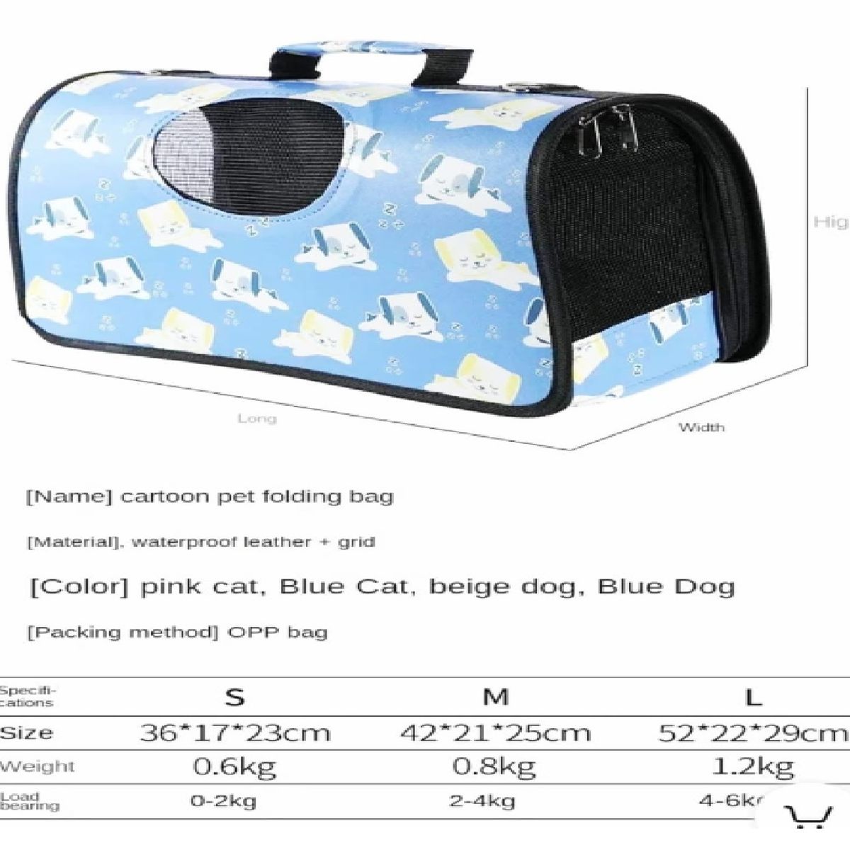 GENERICO - Bolso Transportadora de Mascotas Perros y Gatos