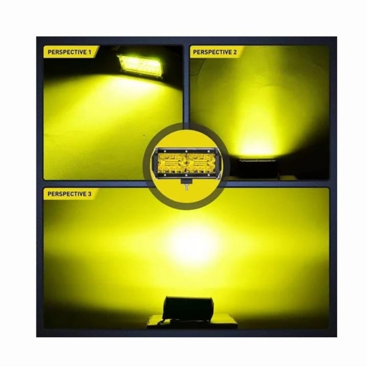 GENERICO - Barra de luz led 120w dual blanco y ambar 4funciones