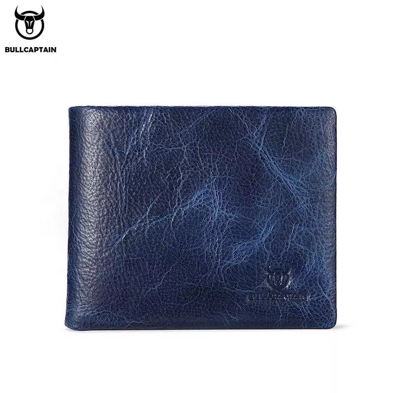 BULLCAPTAIN - Billetera de cuero para hombre Bullcaptain BQ 026