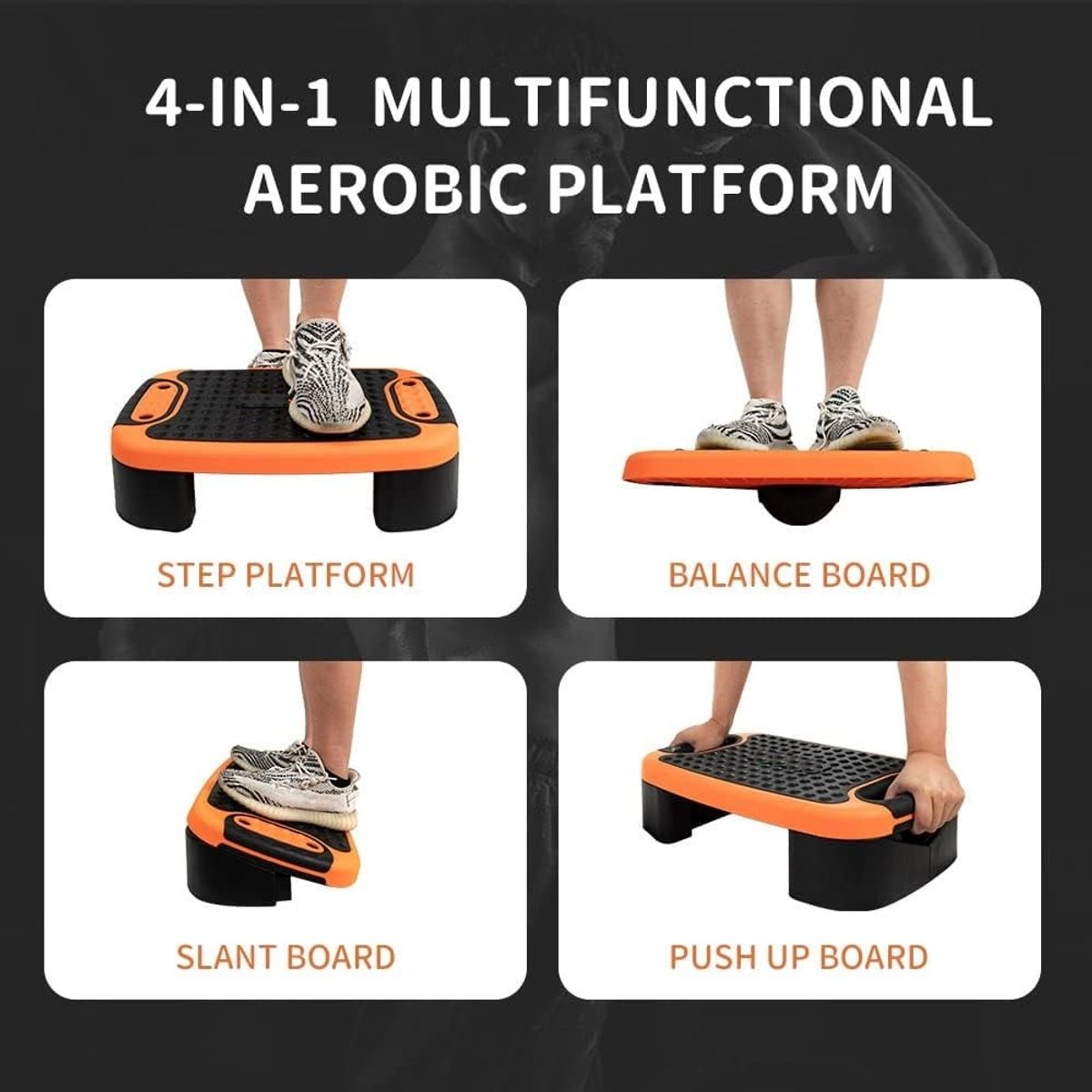 GENERICO - Step Plataforma Multifuncional 4 En 1 Aerobicos Balance