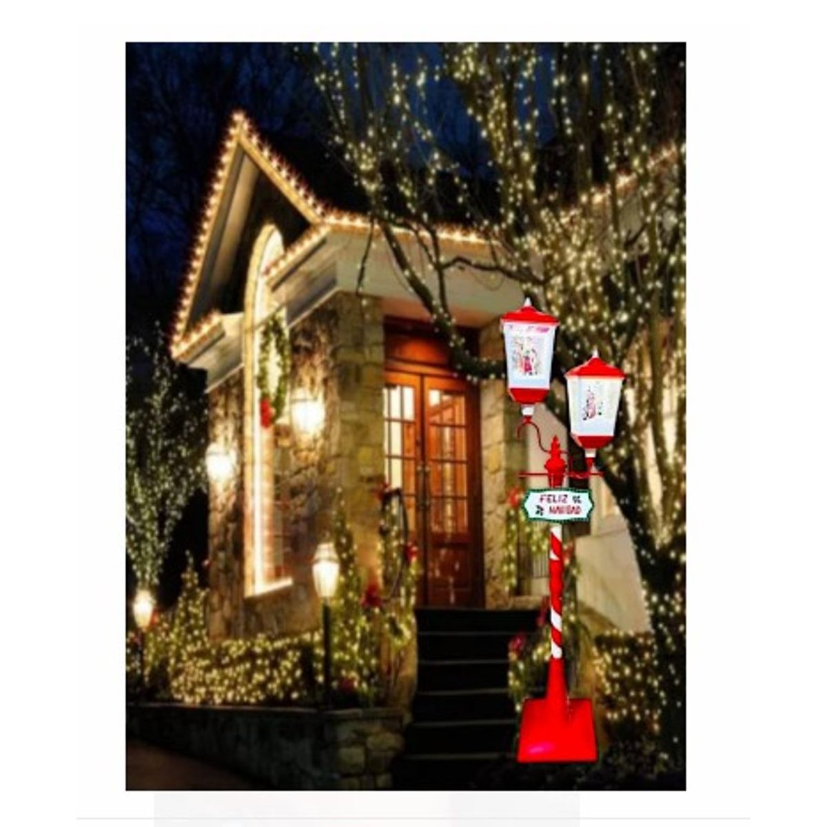 GENERICO - FAROL DE NAVIDAD  DE  1.80 CM  GRANDE Y DE CALIDAD