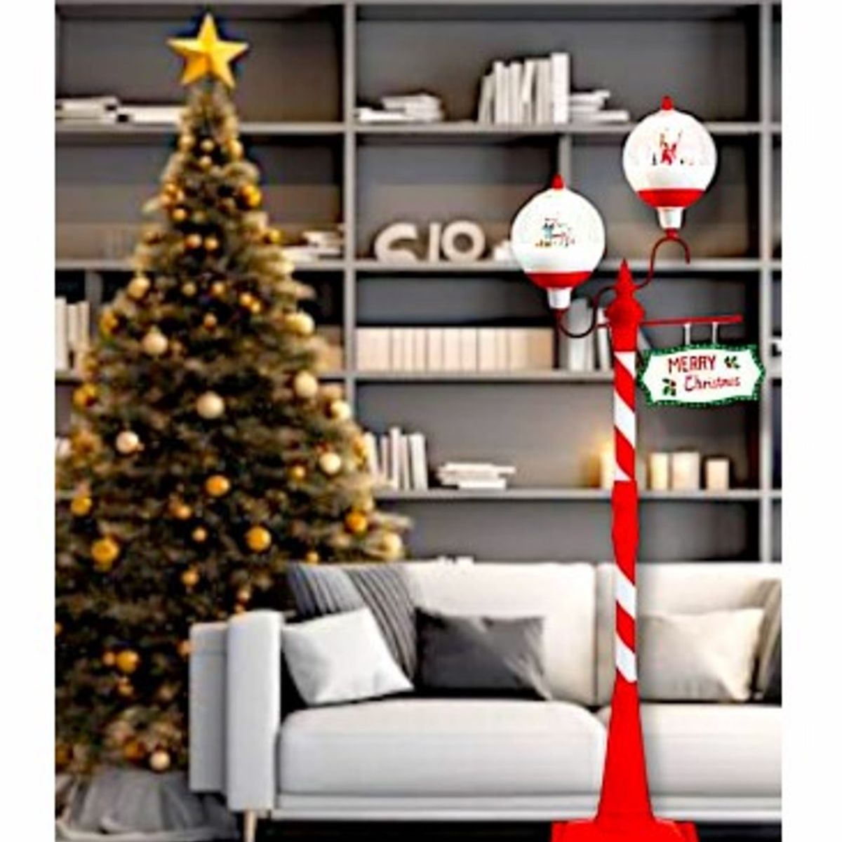 GENERICO - FAROL NAVIDEÑO DE  2 METROS DE CALIDAD A1