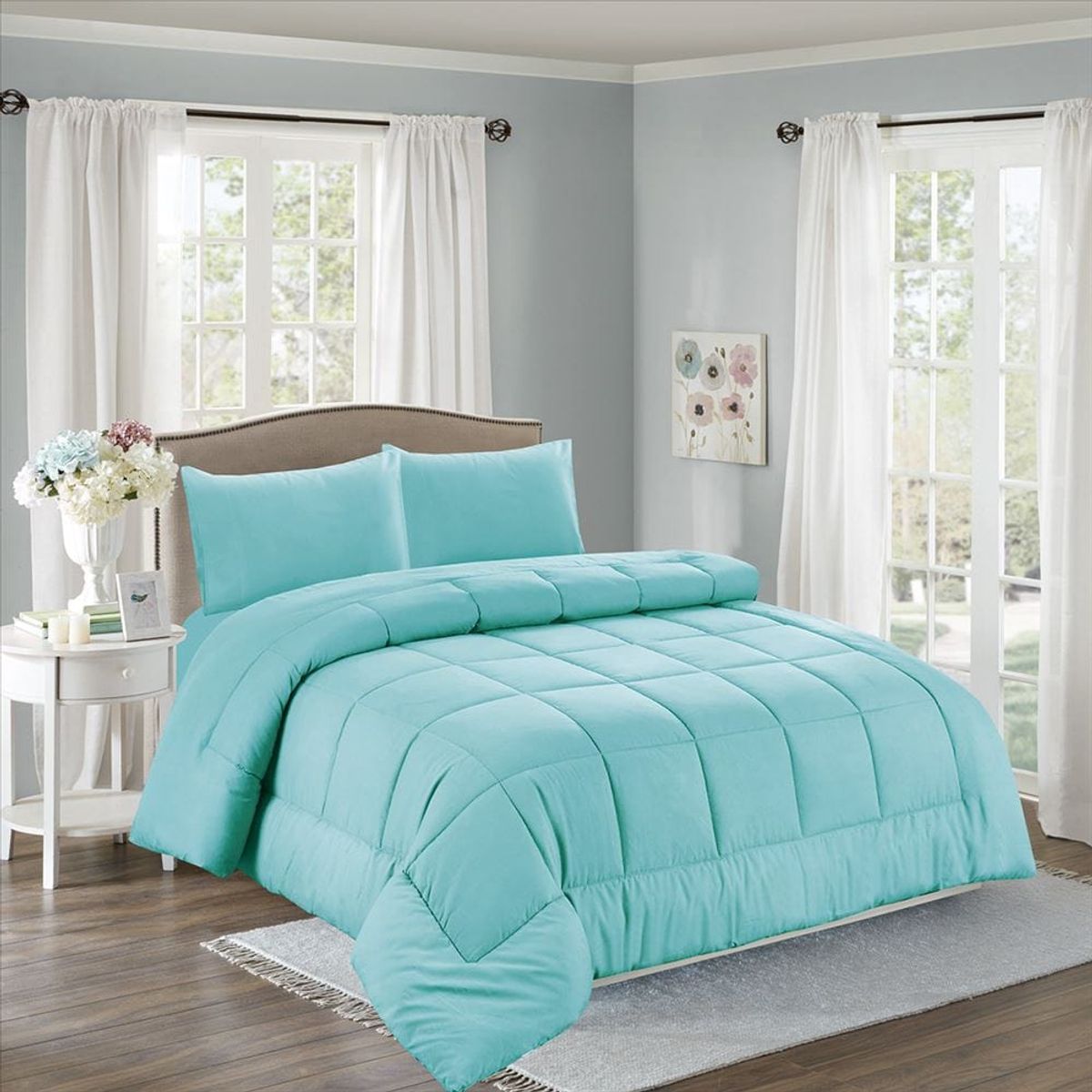 CASATEX - Edredón + Juego de sábanas King size 100% Algodón