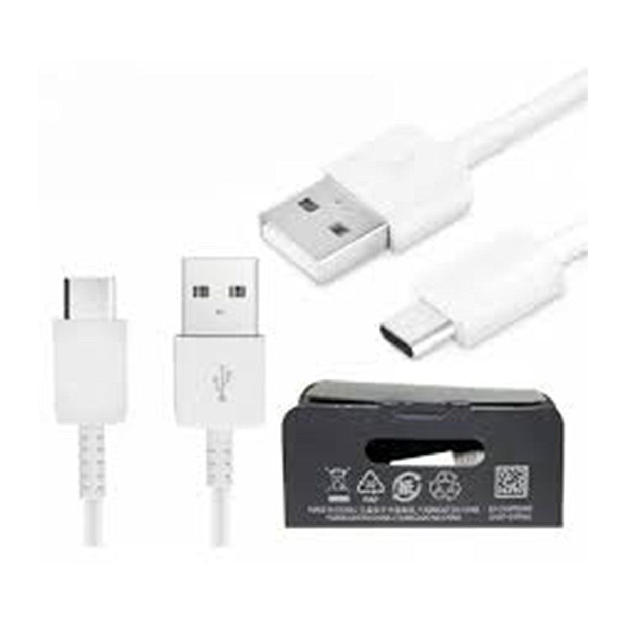 GENERICO - Cable De Pared Usb-C para unGalaxy S10 S10 plus S10e Note 9 carga Blan