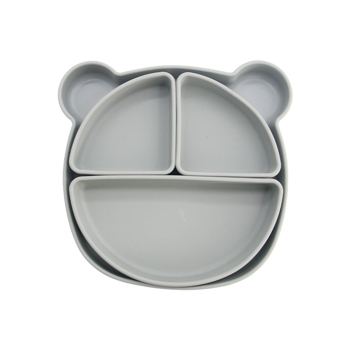 GENERICO - PLATO DE SILICONA - COLOR GRIS