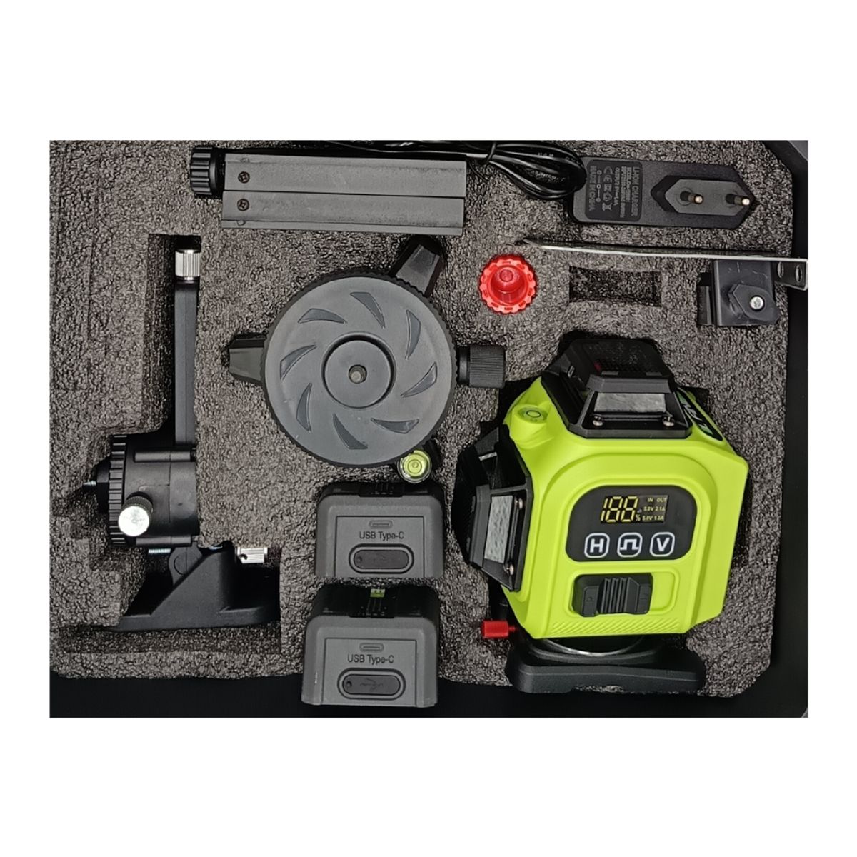 IMPORTADO MC - Nivel Laser 16 Líneas Verdes IL FINE LLX-360-12 Recargable + Trípode