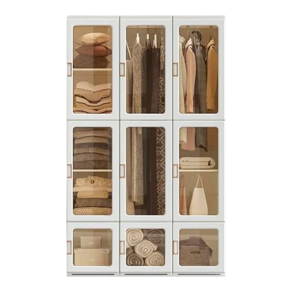 GENERICO - Armario Organizador Pagable de 3 Cuerpos