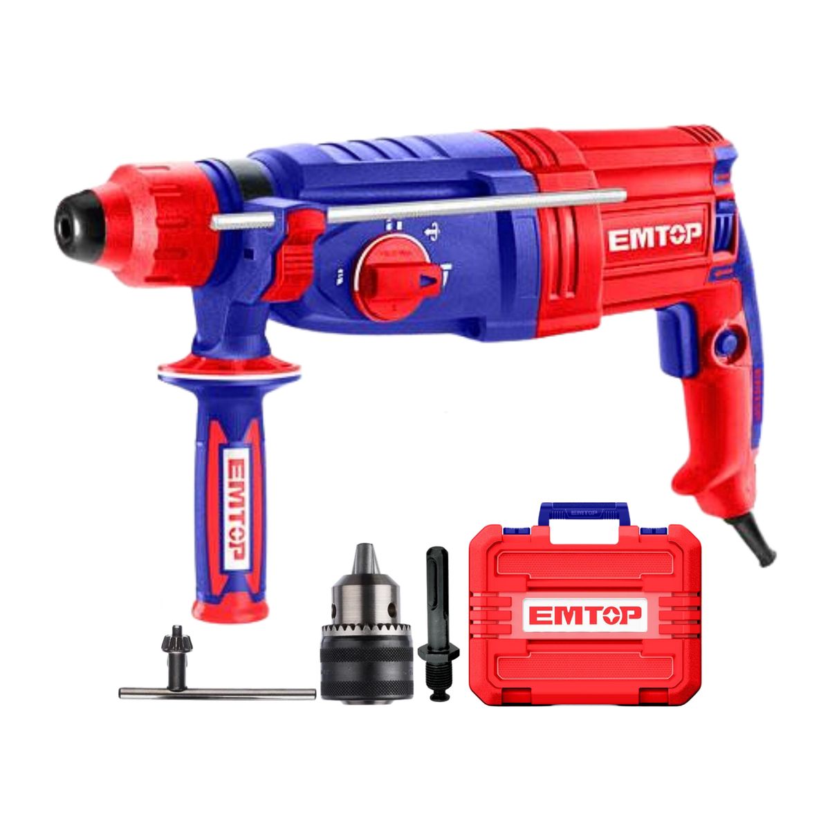 EMTOP - Rotomartillo SDS Plus 950W 2.5 Joules  con portabroca Emtop