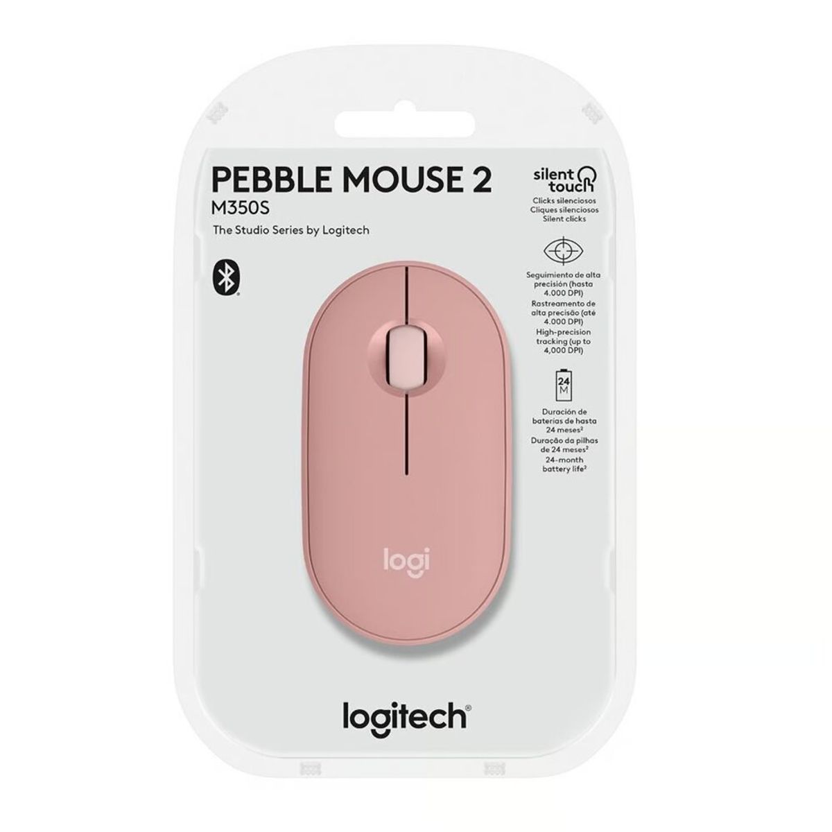 LOGITECH - MOUSE LOGITECH PEBBLE 2 M350S (910-007048) BLUETOOTH / WIRELESS ROSE