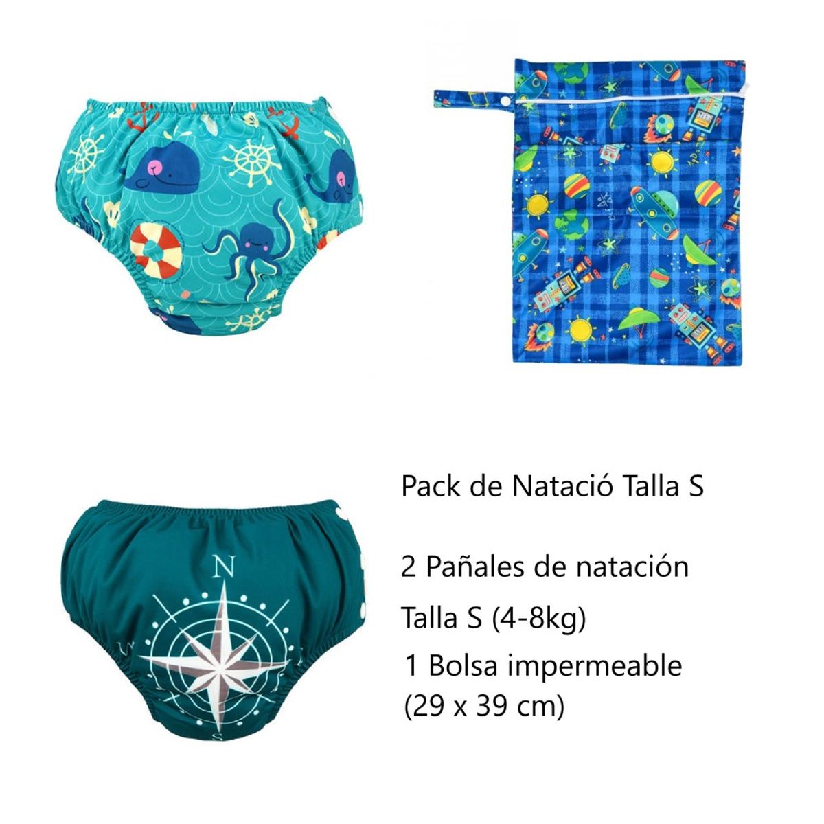 GENERICO - Pack Pañales de Natación S (4-8 kg)-Boy 1