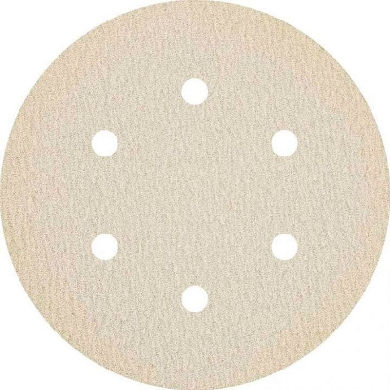 KLINGSPOR - Pack x 5 Disco Velcro 5" (125mm) PS33BK Gr. 500 GLS5 (Crema) Klingspor