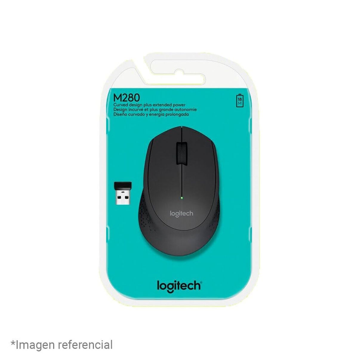 LOGITECH - MOUSE LOGITECH M280 910-004284 WIRELESS NEGRO