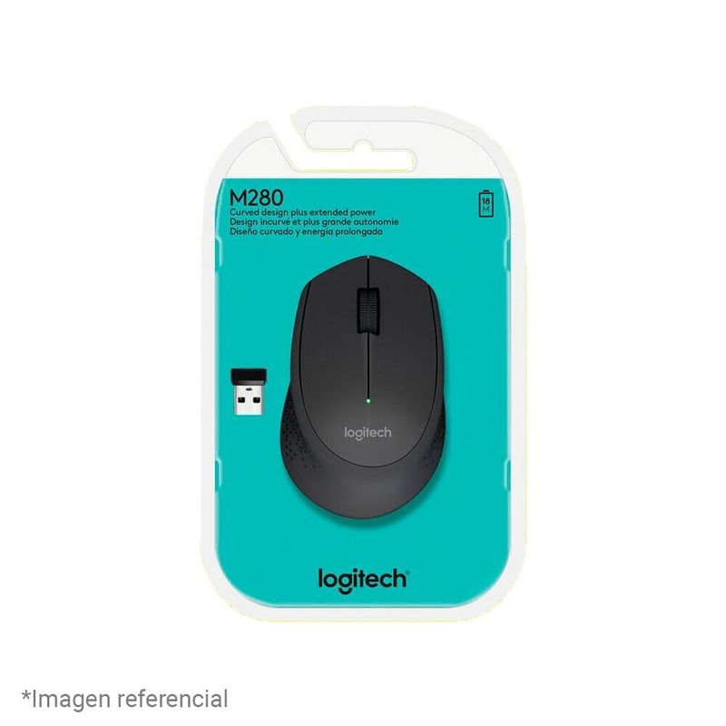 LOGITECH - MOUSE LOGITECH M280 910-004284 WIRELESS NEGRO