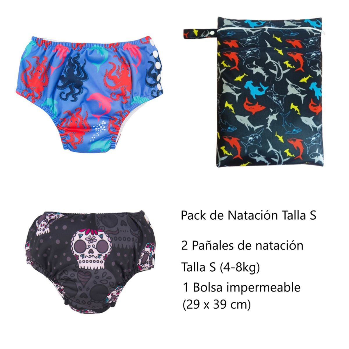 GENERICO - Pack Pañales de Natación S (4-8 kg)-Boy 2