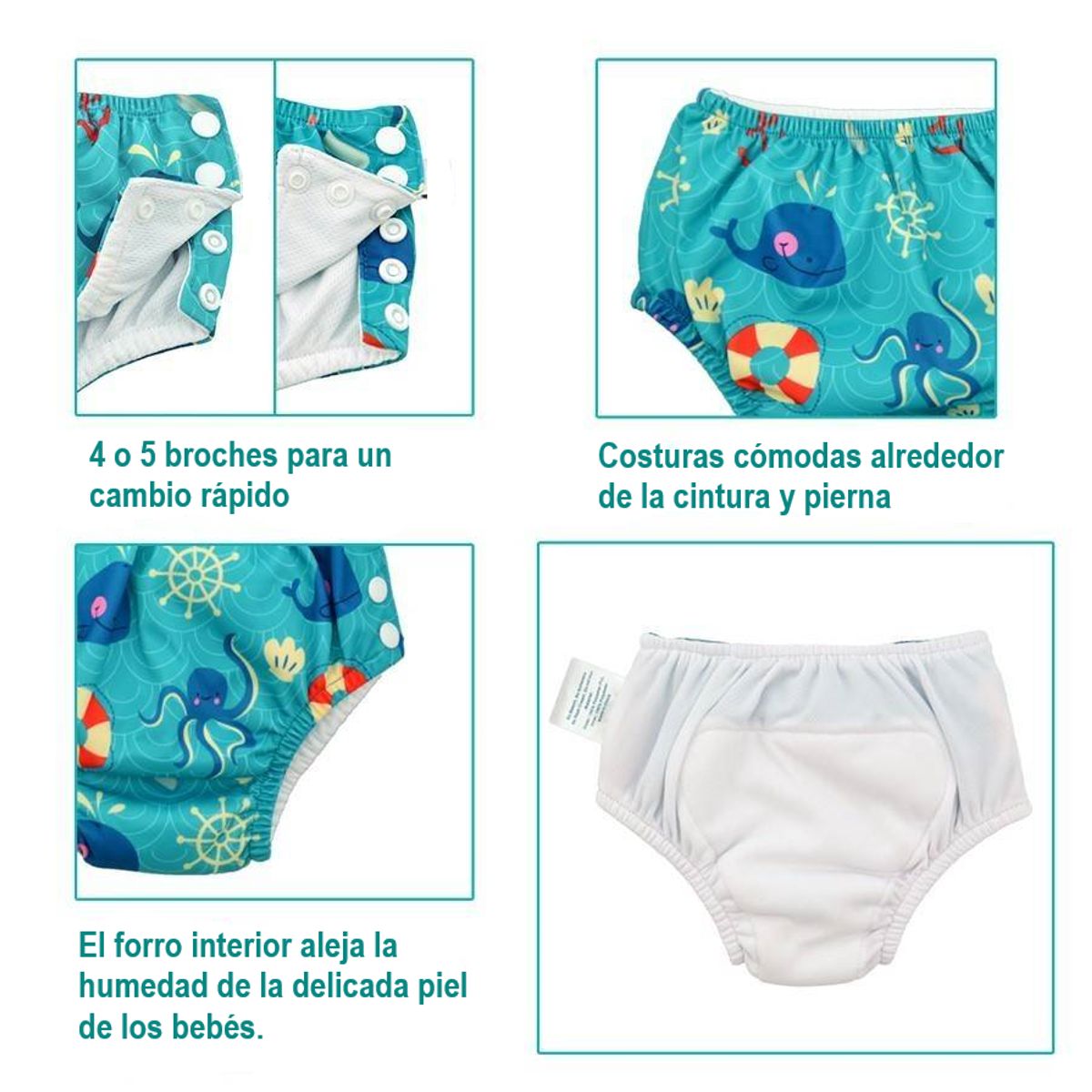 GENERICO - Pack Pañales de Natación S (4-8 kg)-Girl 2