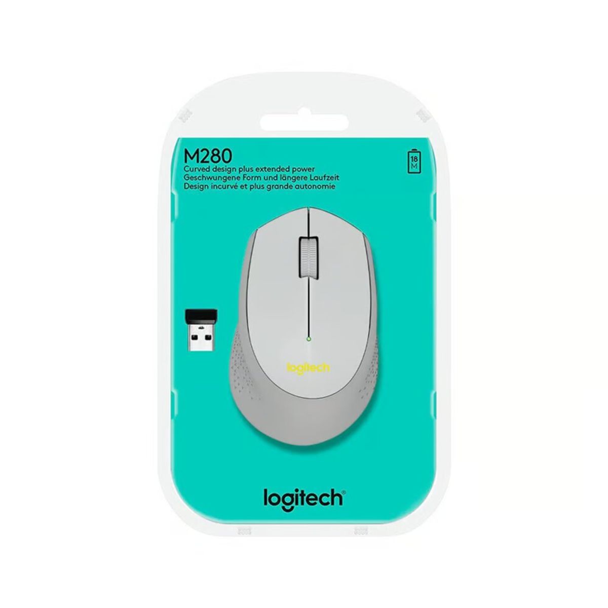 LOGITECH - MOUSE LOGITECH M280 910-004285 WIRELESS GRAY