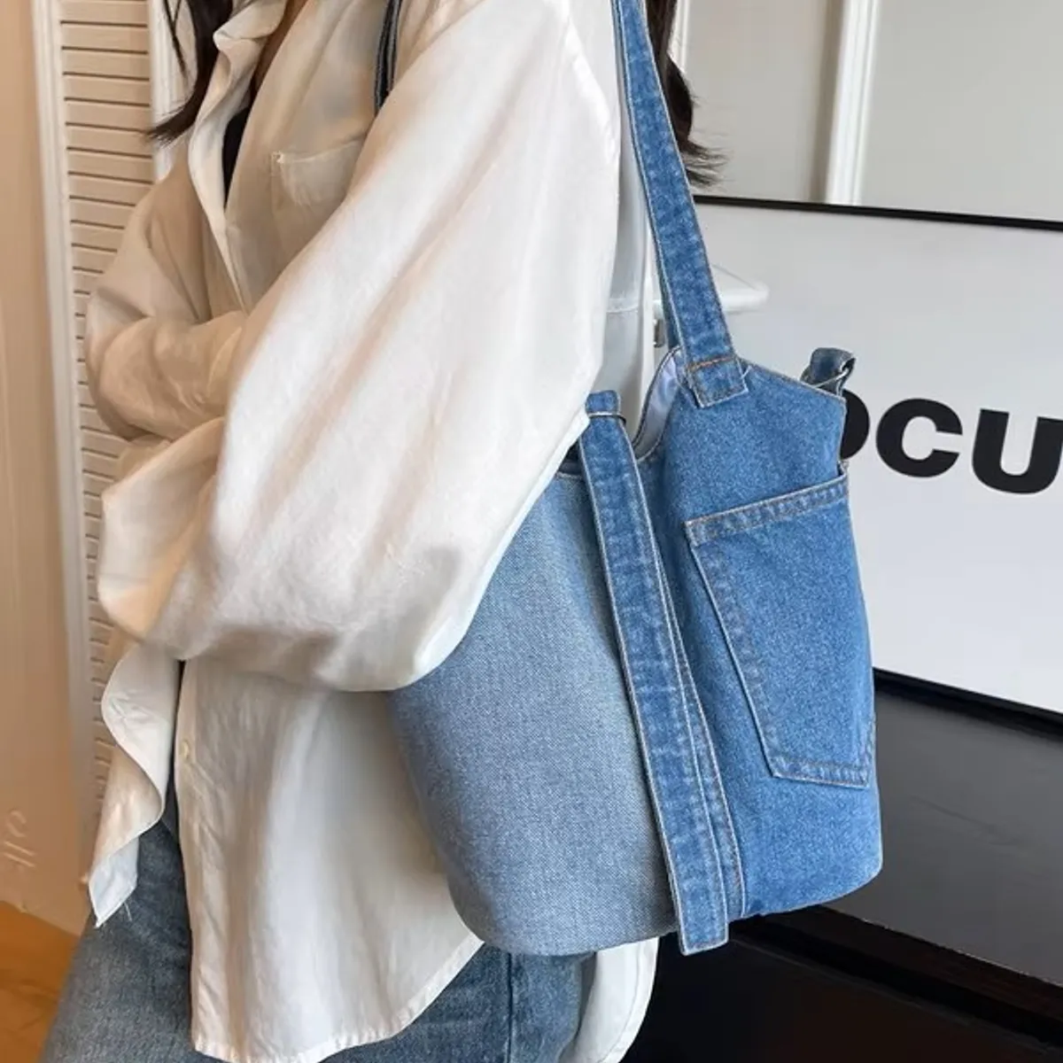 GENERICO - Makeway - Cartera HB-58568-BLU1 de Jean - Azul