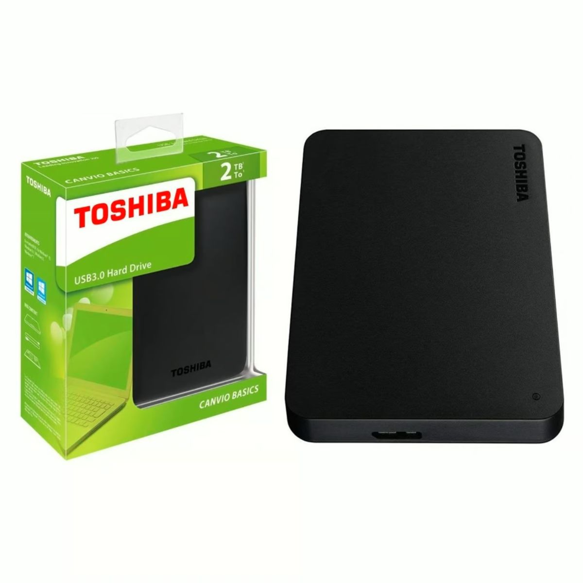 TOSHIBA - Disco Externo Toshiba 2TB Canvio Basic HDTB520XK3AA