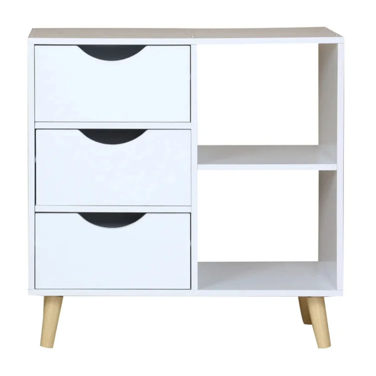 R&R MUEBLES - Aparador Moderno Kenma Blanco RR MUEBLES