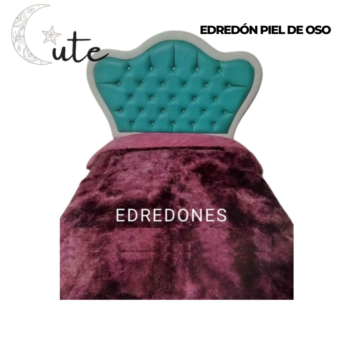 CUTE - EDREDÓN PIEL DE OSO CON SHERPA  2 PLAZAS