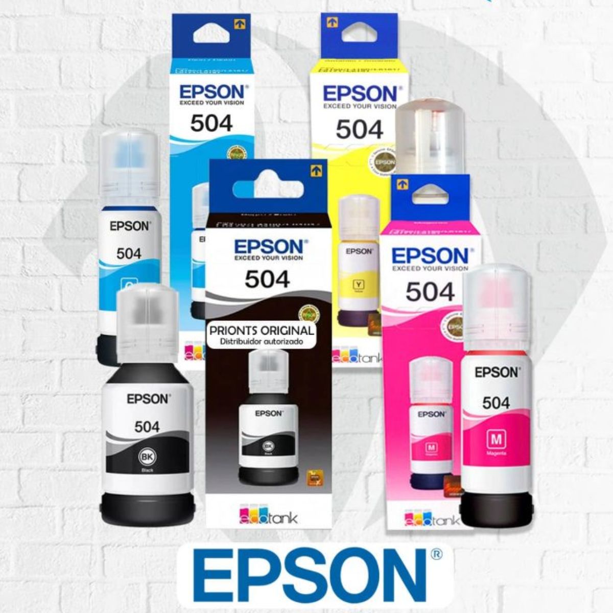 EPSON - Kit de Tintas Epson T504 cmybk l6171 L4260 L6270 L4160