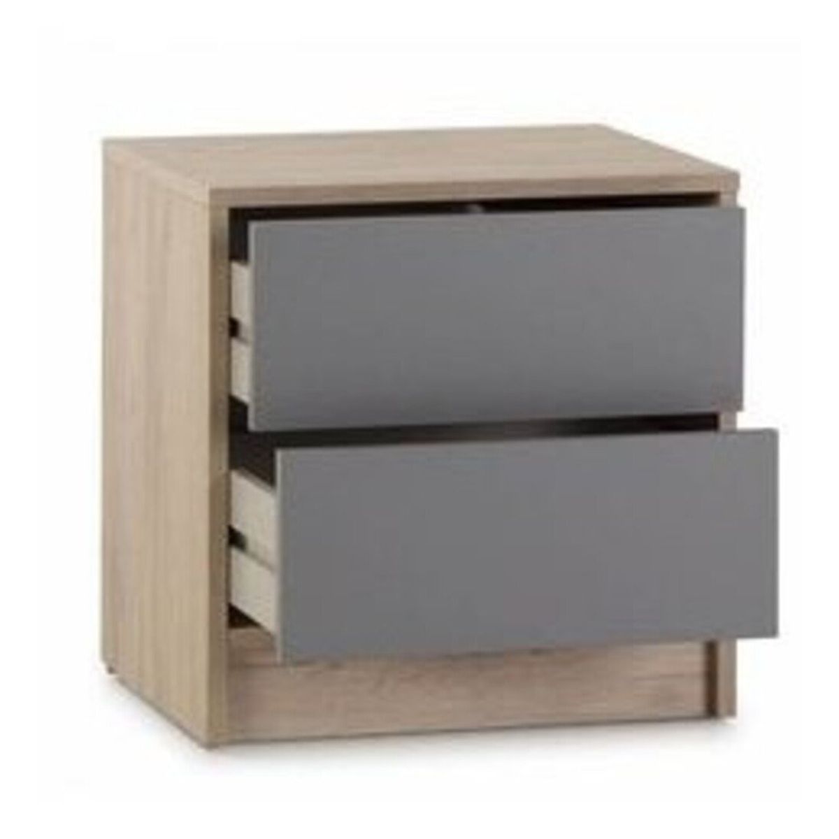 GENERICO - Velador estilo Nórdico Mabel 2 Cajones R&R MUEBLES