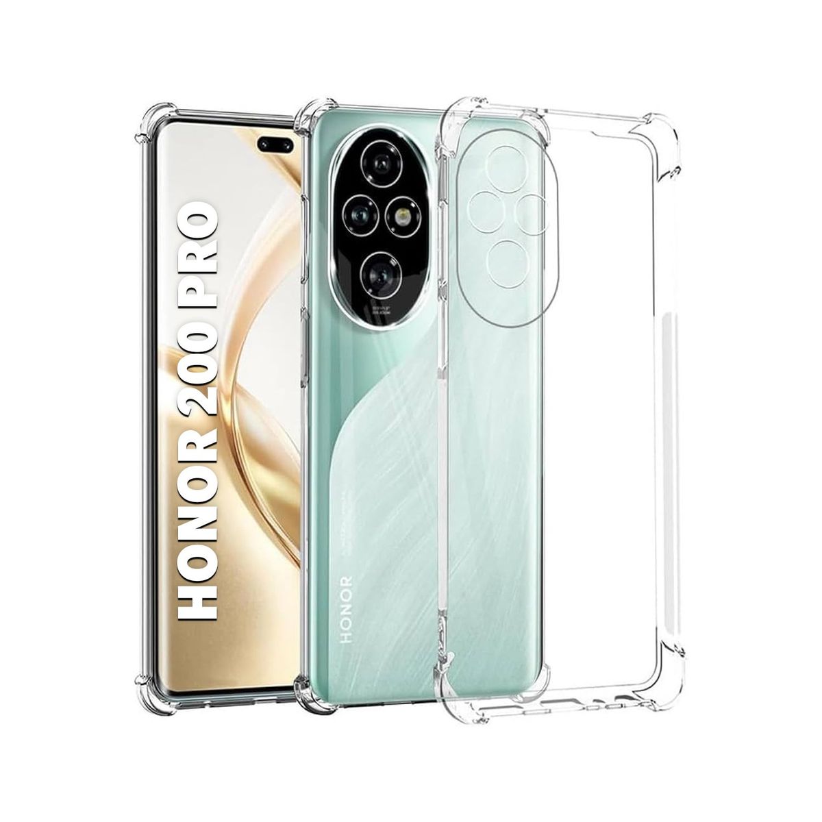 GENERICO - Funda Protector Case HONOR 200 PRO - TRANSPARENTE ANTI IMPACTO