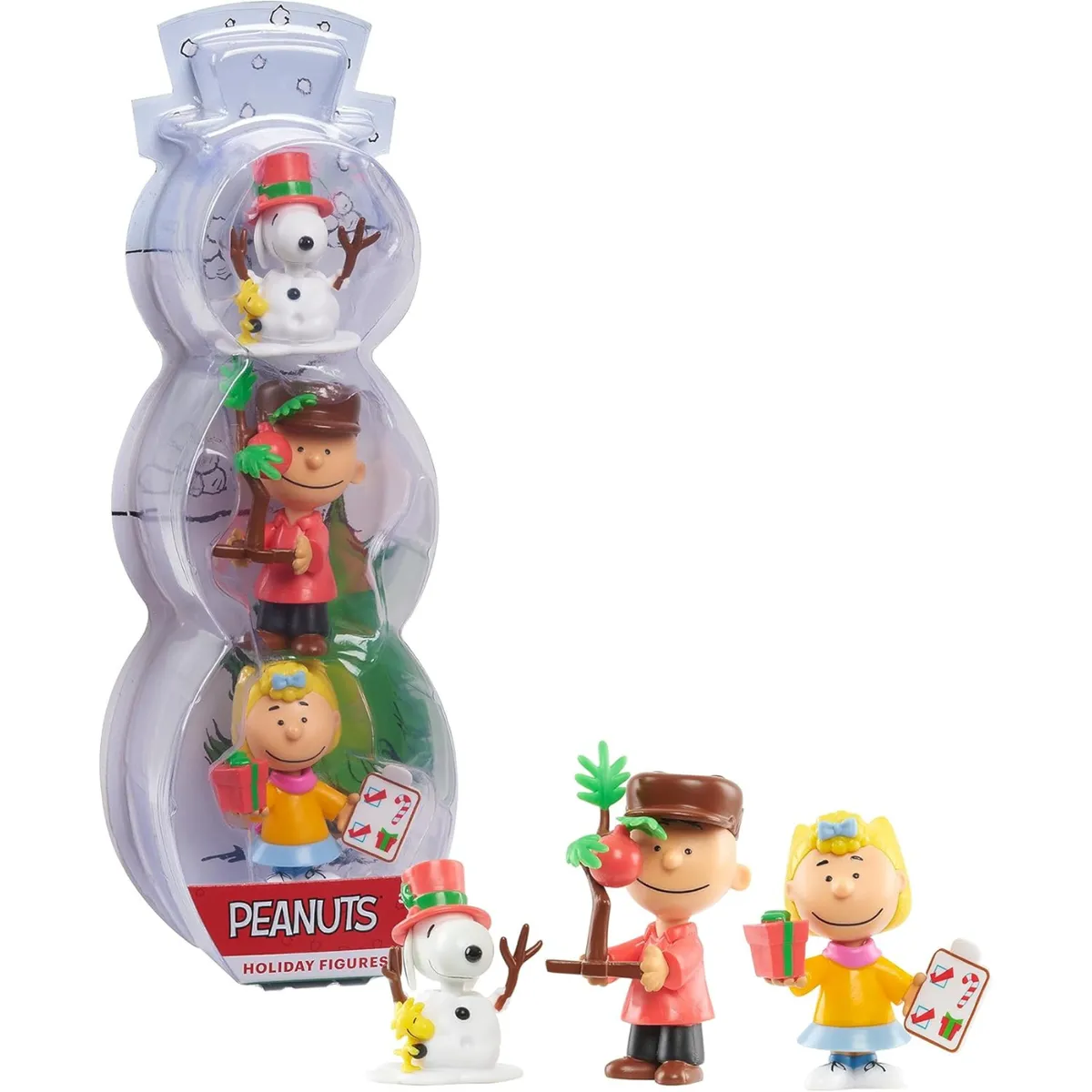 SNOOPY - Peanuts - Charlie Brown Snoopy y Sally - Figuras navideñas