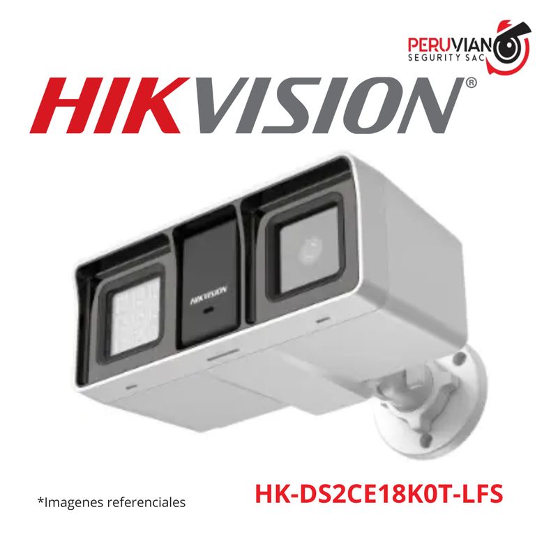 HIKVISION - Cámara tipo bala con audio, luz e híbrido inteligente 3K  HK-DS2CE18K0T-LFS