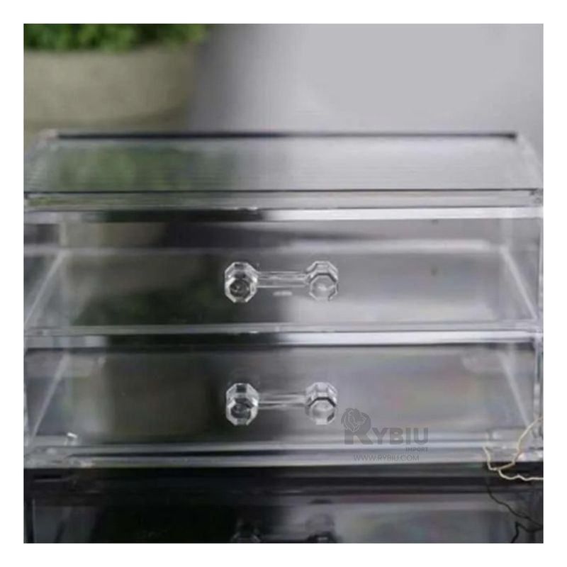 RYBIU IMPORT - Cofre Diseño de 2 Cajones Transparente Y+Post-it Adhesivos