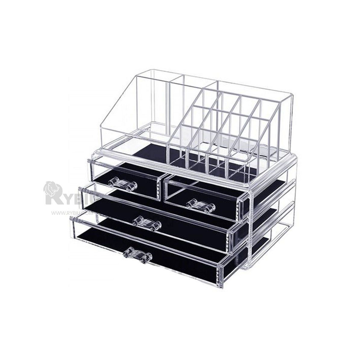 RYBIU IMPORT - Mini Repisa de Maquillaje Transparente Y+Post-it Adhesivos