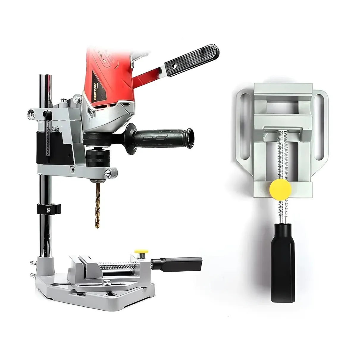 XTD - SOPORTE TALADRO VERTICAL BASE HIERRO PESADO INCLUYE PRENSA