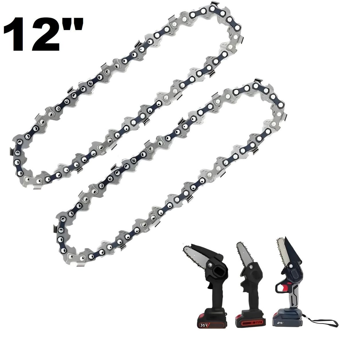 XTD - 2 CADENAS  MINI MOTOSIERRA REPUESTO 12 PULGADAS XTD