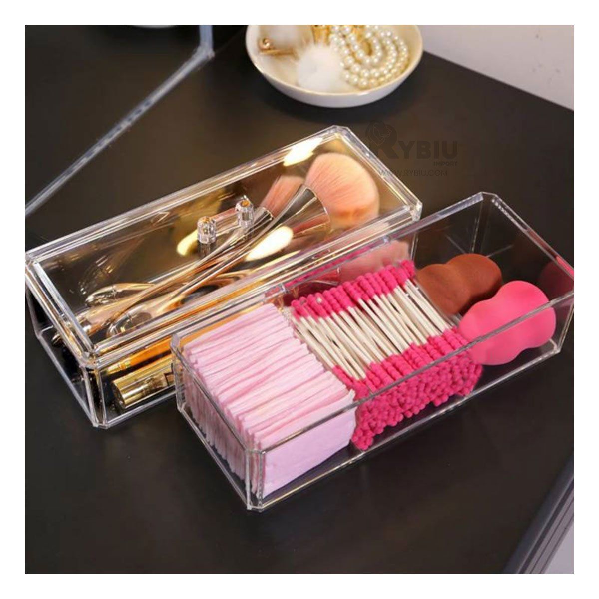 RYBIU IMPORT - Caja para Escritorio de 2 Divisiones Y+Regalo Stickers