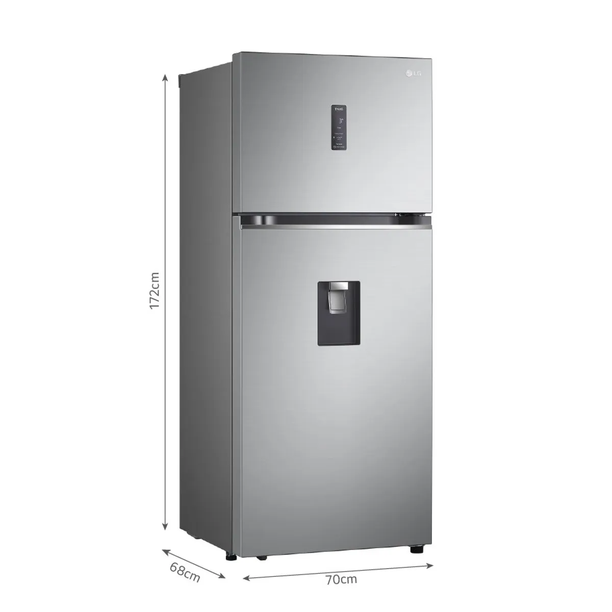 LG - Refrigeradora GT37SGP 374L Hygiene Fresh Top Mount  Plateada LG