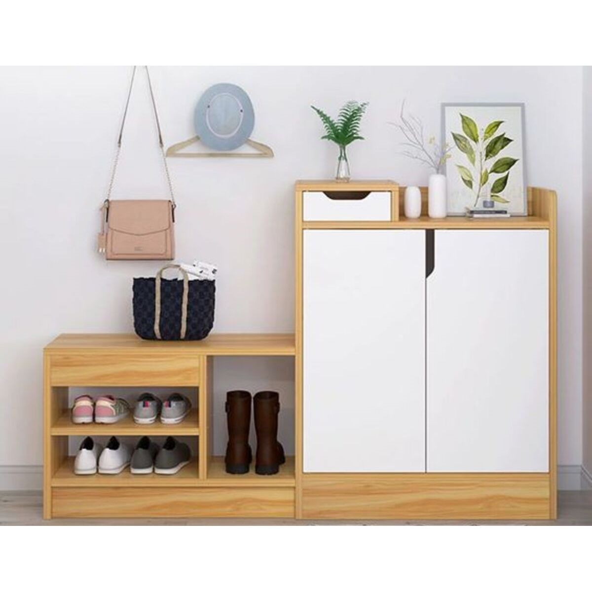 GENERICO - Cómoda y Zapatera Moderna Minimalista Iris color Blanco R&R MUEBLES