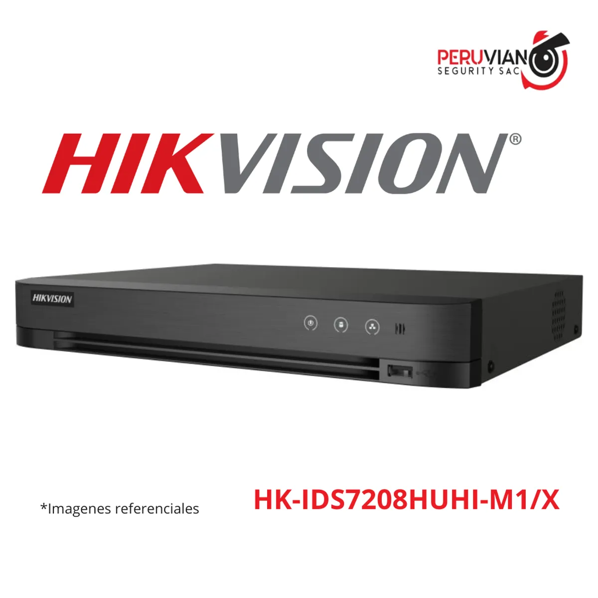 HIKVISION - DVR AcuSense de 8 canales, 5 MP, 1U, H.265 HK-IDS7208HUHI-M1/X