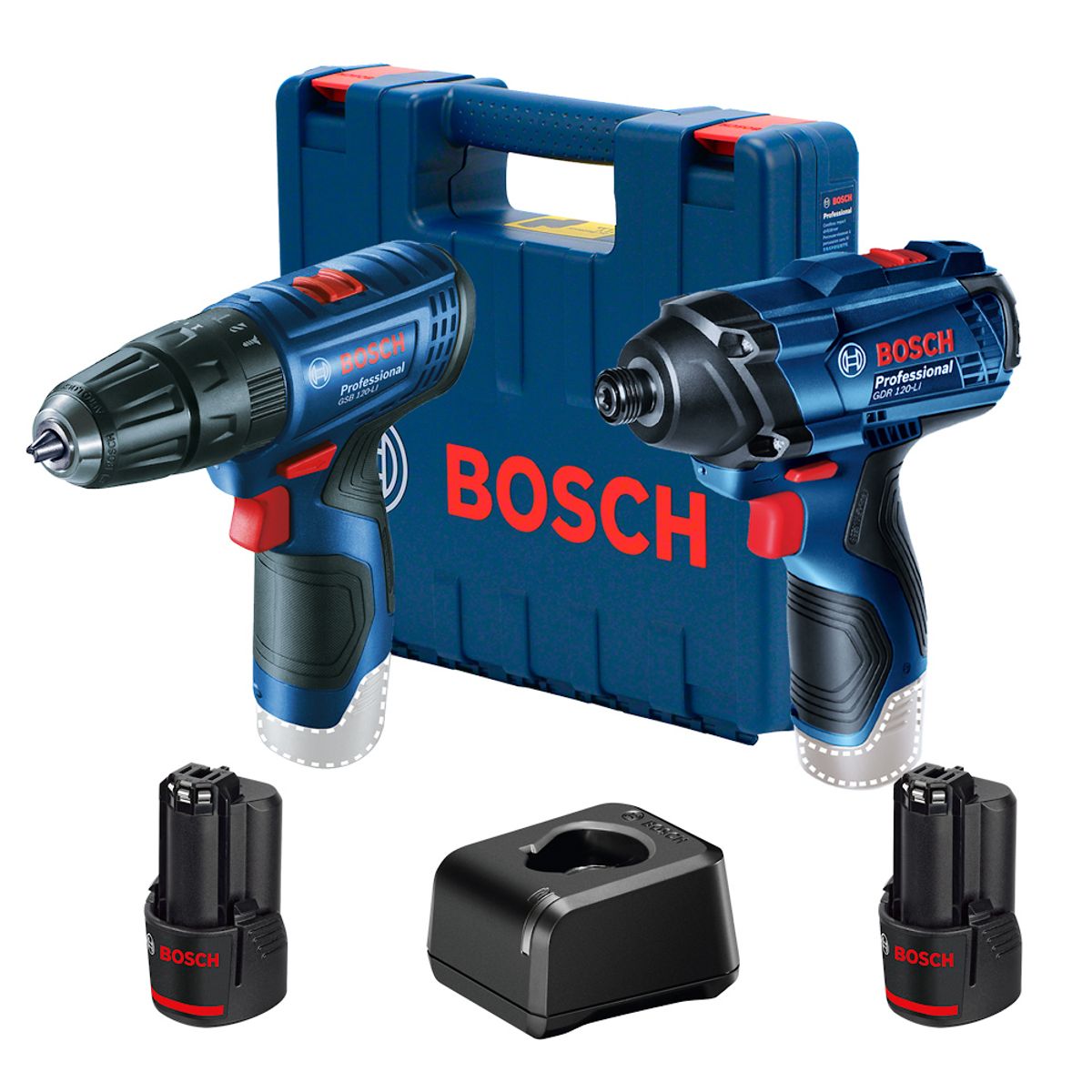 BOSCH - Taladro percutor GSB 120 + impacto GDR 120 bosch 12v